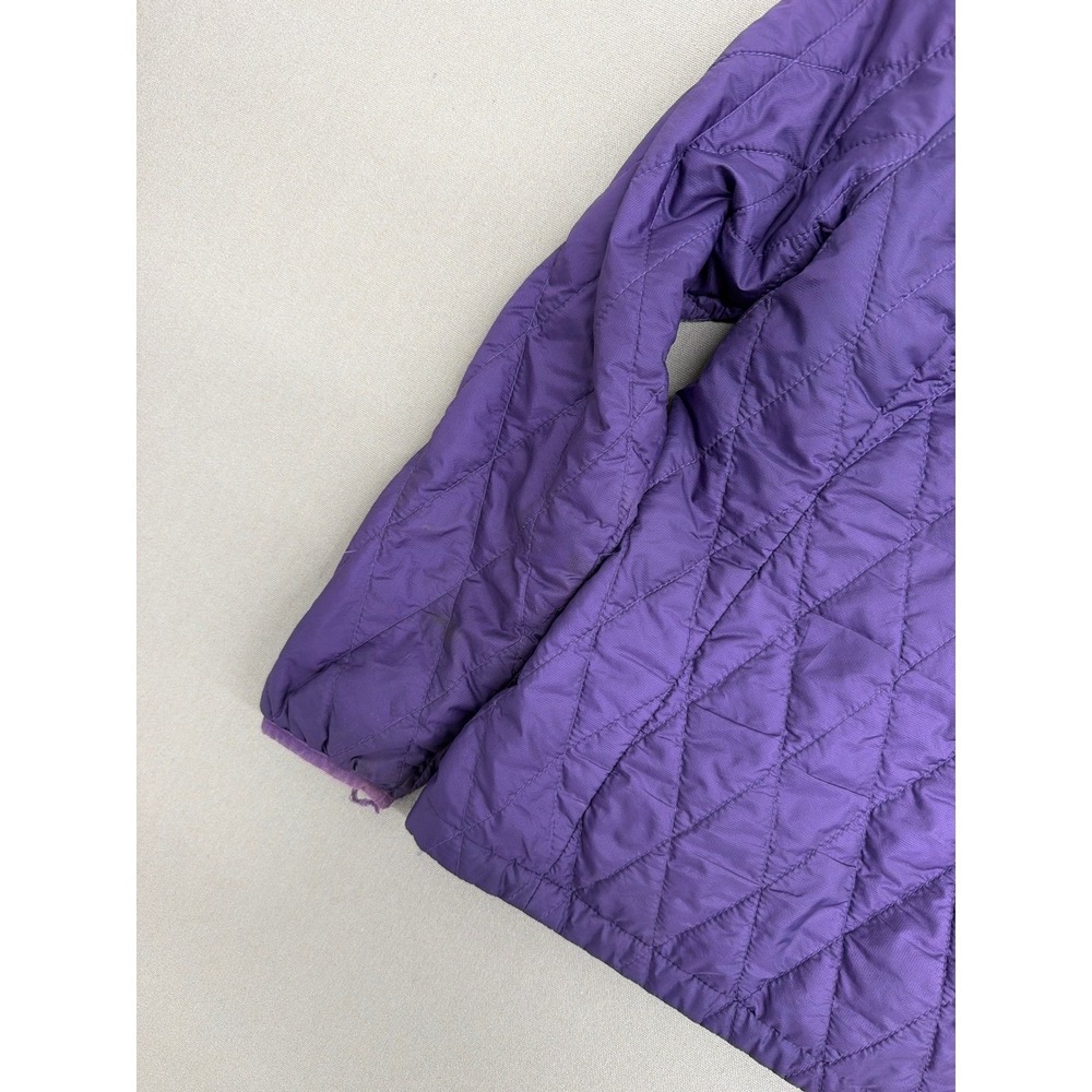 Patagonia Kids Purple Diamond Quilted Full Zip Puffer Jacket Size L 12 - Picture 7 of 8